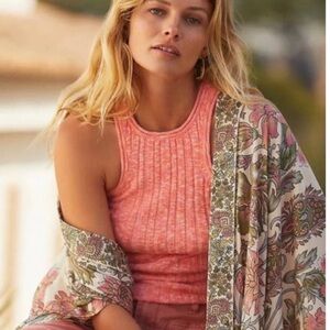 A for anthropologie high neck knit tank